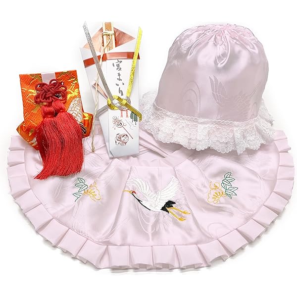 お宮参り 女の子 着物 掛け着 産着 のしめ 小物付 フルセット 楽天市場】お宮参り 産着 レンタル 女の子 白 着物 初着セット